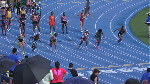 Girls 100 Meter Dash Heat 3 • 2025 Louie Bing Invitational Traz Powell Stadium Miami, FL