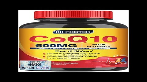 CoQ10 600 mg Softgels CoQ10 Supplement CQ10 Coenzyme-Q10 with Omega 3 Review