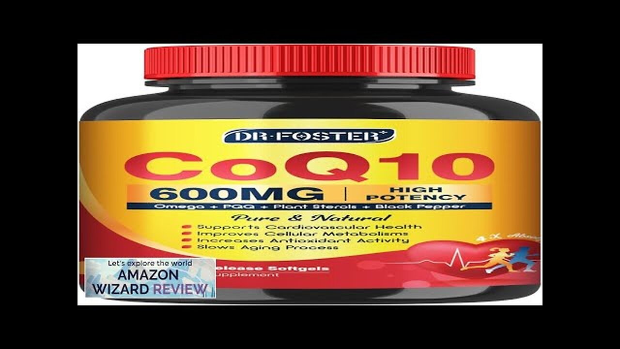 CoQ10 600 mg Softgels CoQ10 Supplement CQ10 Coenzyme-Q10 with Omega 3 Review