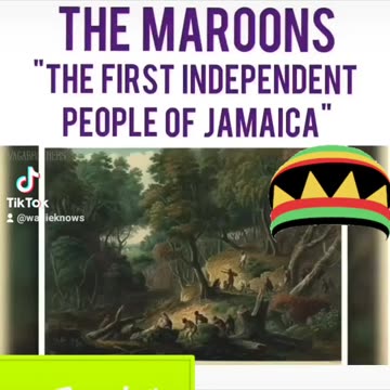 The Maroons the first indepents on Jamaica