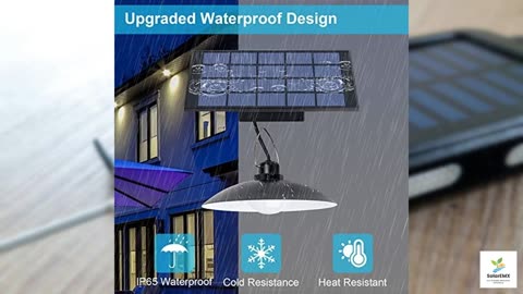 Yrbxsky Solar Pendant Light Indoor Outdoor