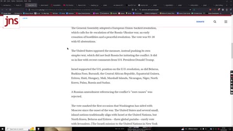 Israel votes with US and Russia at UN