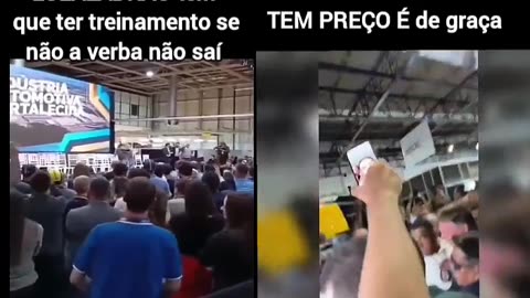 O Lulaladrão têm que ter ensaio para sair no vídeo. Já Bolsonaro é mito é de graça