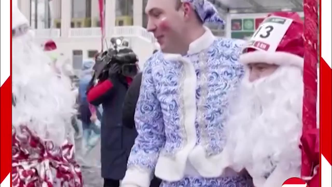 Festive 5K Charity Run Spreads Holiday Cheer at Moscow's Luzhniki Stadium