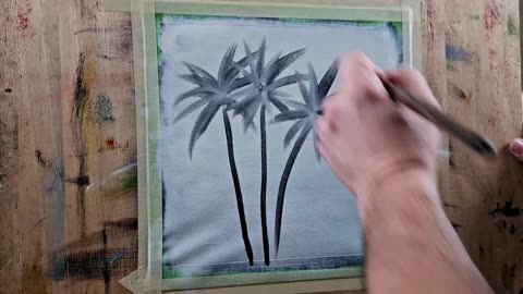 The Art of Simplicity: Painting Calm Palm Trees in Oil