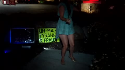 AMAZINGLY BEAUTIFUL LADY Ecstatic Street Dancing in Grass Valley CA at Height of Lockdowns, 4JUL21
