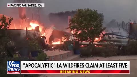 California enters a second night of raging wildfires