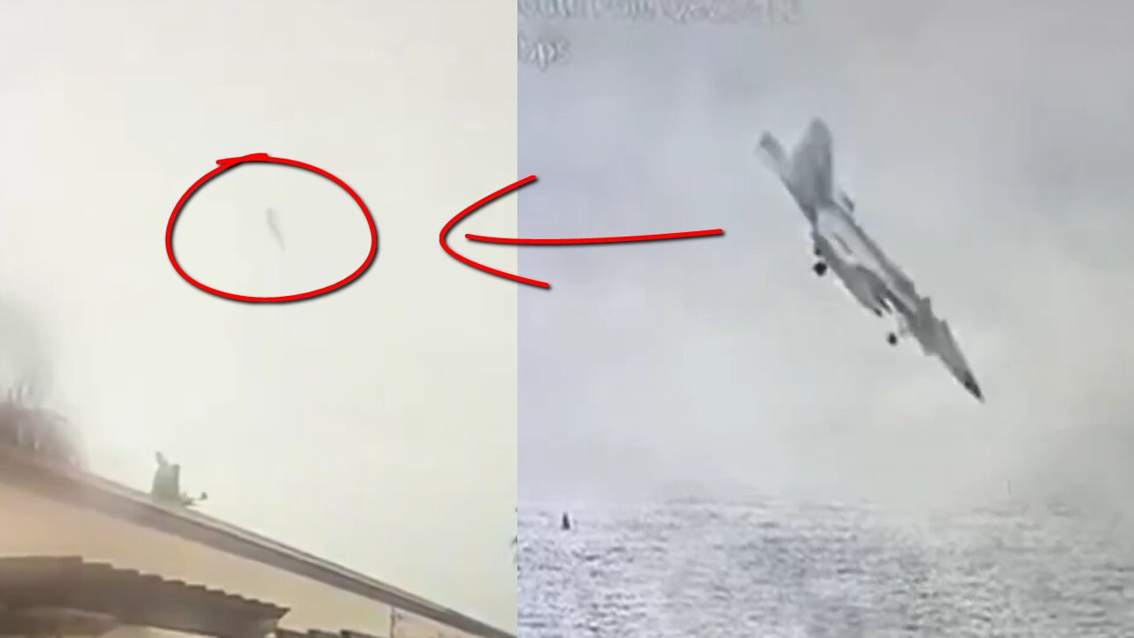 Video shows U.S. Navy fighter jet crashing into the San Diego Bay earlier today
