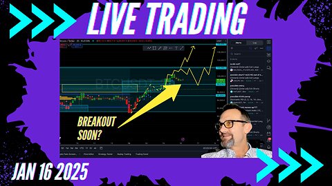 $Bitcoin Breakout Soon? Live Trading 1/16/2024 $Bitcoin, $Forex, $Stocks, $Gold $Silver