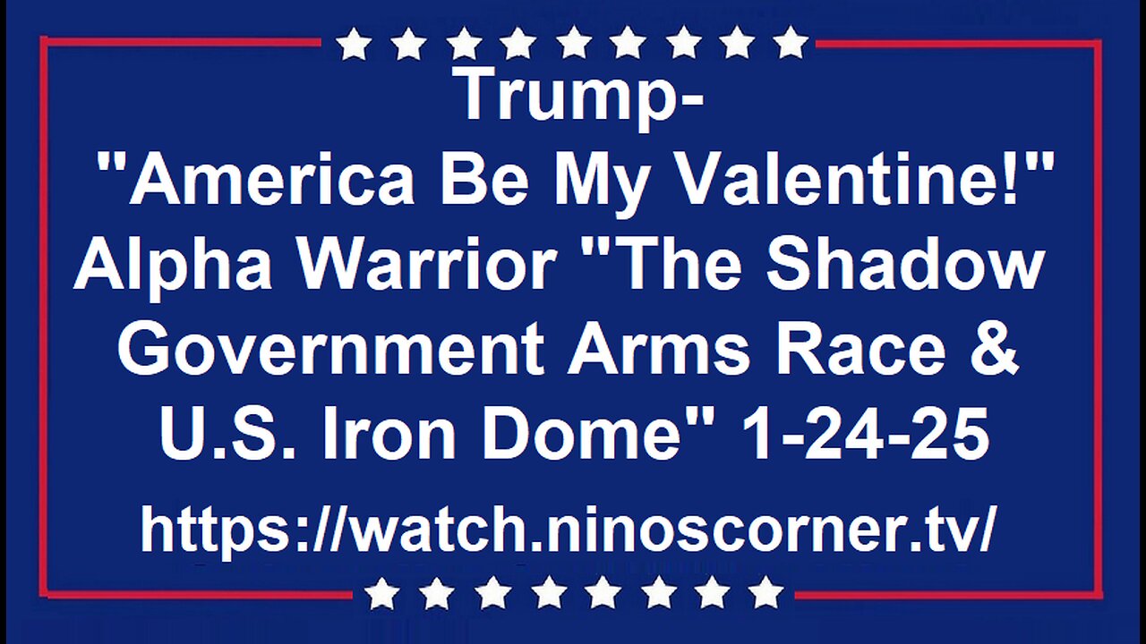 Sh!t is real! Alpha Warrior- "[DS] Arms Race & U.S. Iron Dome" 1-24-25