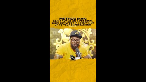 @methodmanofficial Don’t put me on a pedestal then get upset if I don’t live up to your expectations