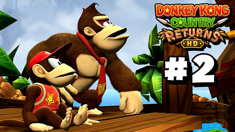 Donkey Kong Country Returns HD - World 2 Beach!!
