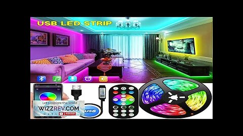 USB Bluetooth LED Strip Lights RGB 5050 5V RGB LED Lamp Ribbon Review