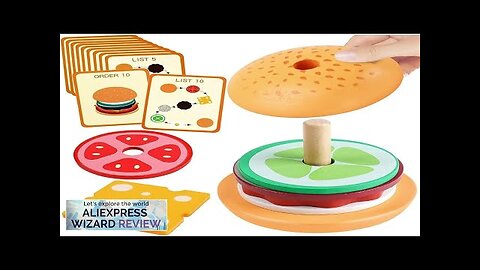 Montessori Wooden Burger Stacking Toys For Toddler Kids Preschool Learning Educational Toys Review