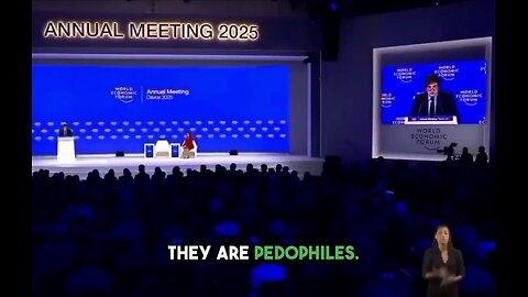 Javier Milei goes to the World Economic Forum and says of their LGBT-Agenda: "They are Pedophiles!"