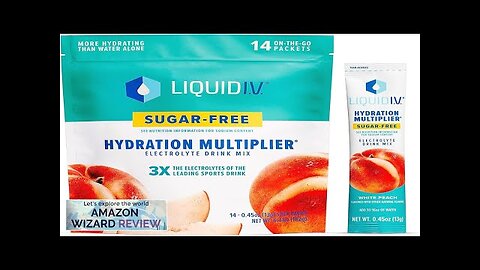 Liquid I.V.® Hydration Multiplier® Sugar-Free White Peach Hydration Powder Packets Review