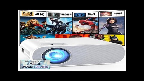 Projector Native 1080P Full HD Bluetooth Projector with Speaker Outdoor Portable Movie Review