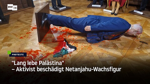 "Lang lebe Palästina" – Aktivist beschädigt Netanjahu-Wachsfigur