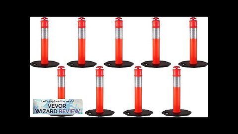 VEVOR 9Pack Traffic Delineator Posts 44 Inch Height PE Delineator Cones Post Review