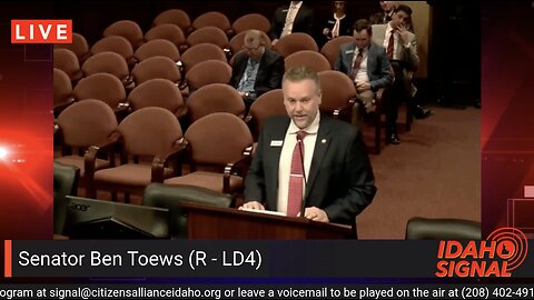 Fauci's actions get a blistering takedown by Sen. Ben Toews of Coeur d'Alene