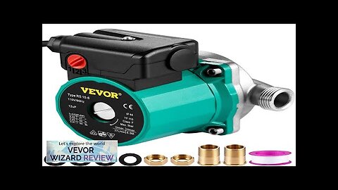 VEVOR Hot Water Recirculating Pump 93W 110V Water Circulator Pump Automatic Start Review