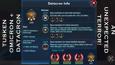 Tusken Omicron + 3 Dot Datacron: A Grand Arena 3v3 SURPRISE Terror!