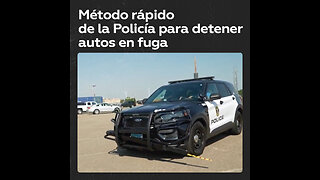 Policía se equipa con una herramienta contundente para terminar persecuciones de auto