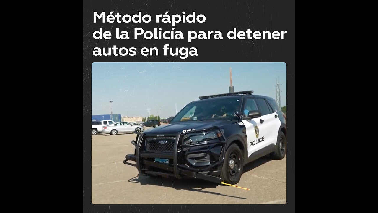 Policía se equipa con una herramienta contundente para terminar persecuciones de auto