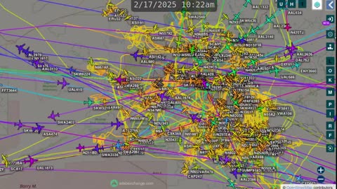 More AssholeSOLS over Phoenix AZ - Feb 19th 2025 - no audio - Airplane time lapse data for KPHX -