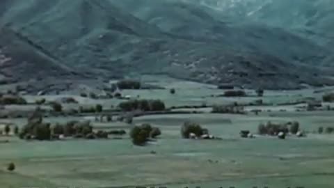 "Utah- The Rainbow Land" 1950s. look how isolated the St. George Temple was.