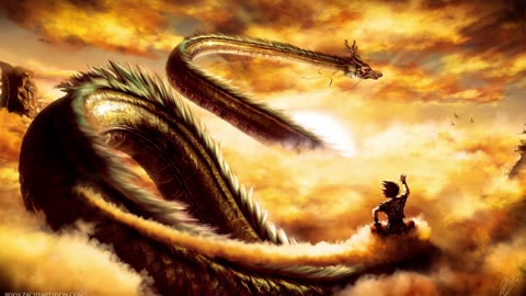 Goku Waving Farewell To Shenron