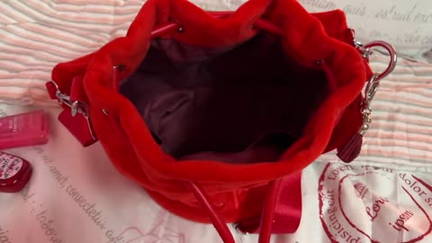 What's in my Valentine's Red Velvet Bucket Bag from Amazon.