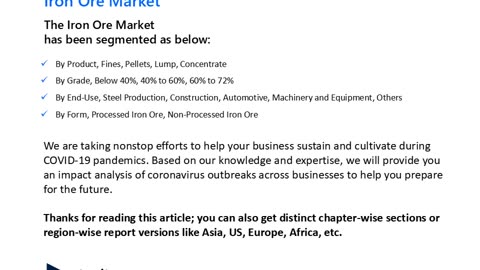 Iron Ore Market Competitive Landscape and Industry Trends Till 2031