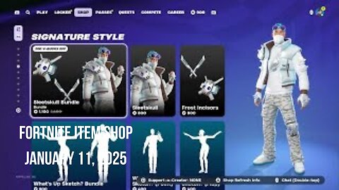 Fortnite Item Shop|January 11, 2025(*New* Sleetskull Bundle & What's Up Sketch? Bundle)