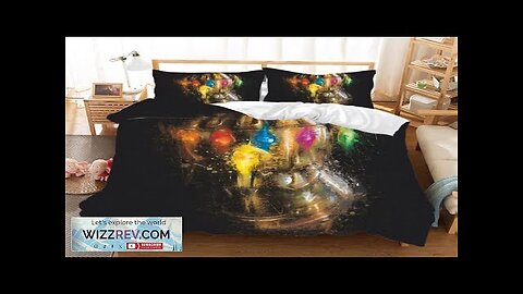 Thanos Infinity Gauntlet Painted Art Style Black Bedding Set Review