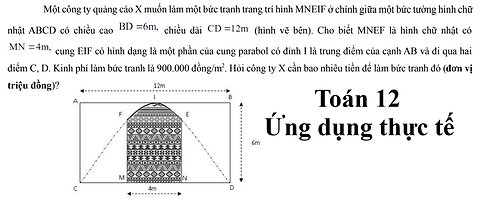 Một công ty quảng cáo X muốn làm một bức tranh trang trí hình MNEIF ở chính giữa một bức