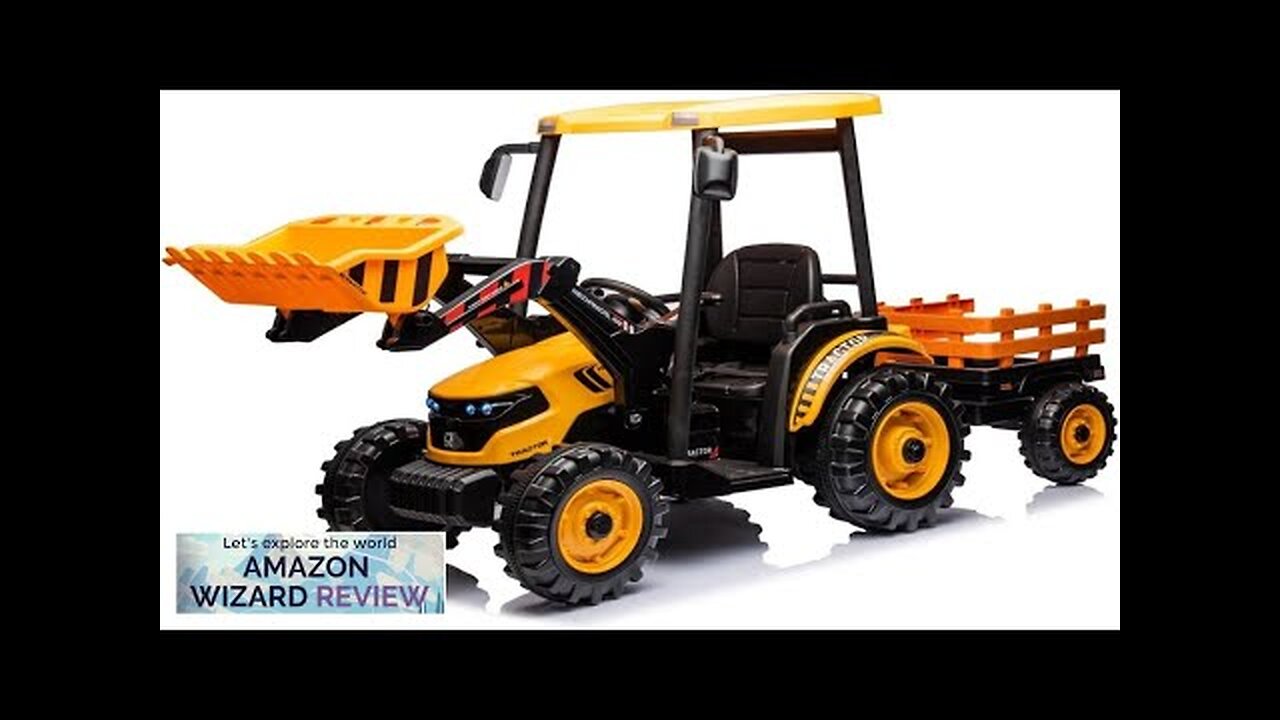 Ride on Tractor with Trailer&Front Loader 3IN1 24V Dual Motors Ground Loader Review