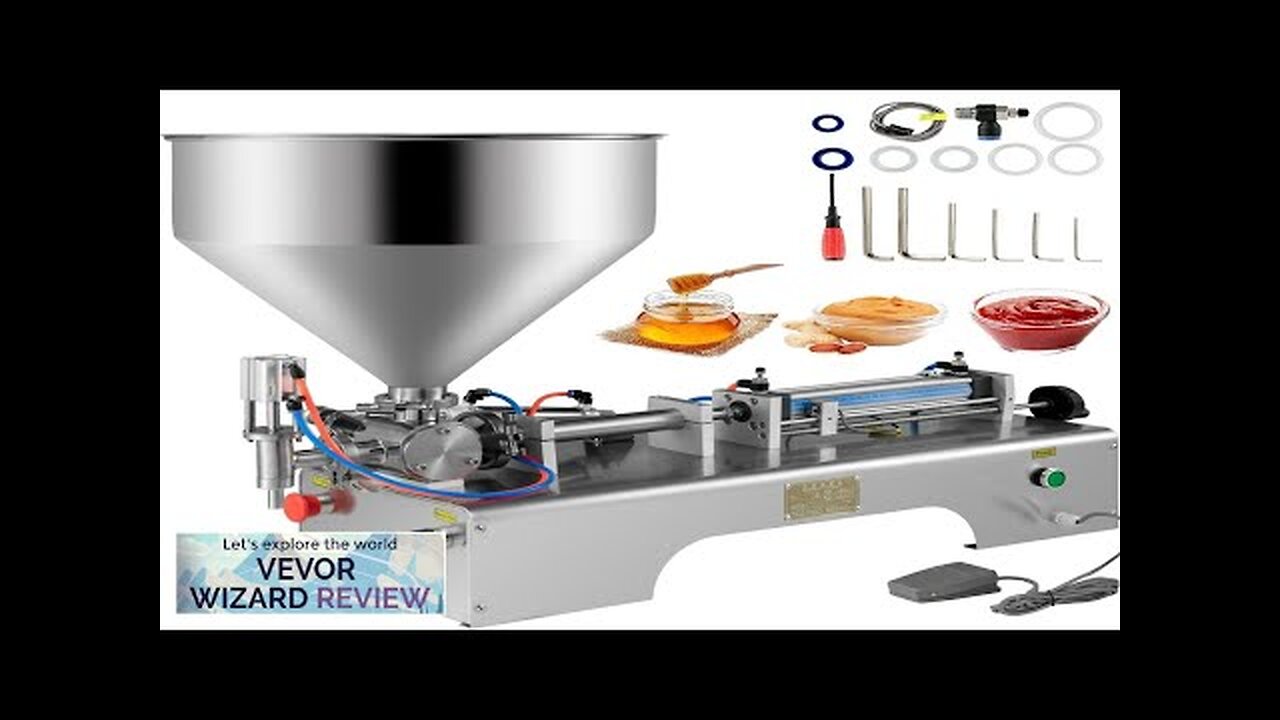 VEVOR Horizontal Pneumatic Liquid Filling Machine 10-300ML Paste Liquid Filling Machine Review