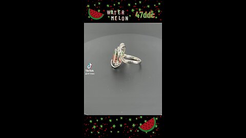 8.37 watermelon tourmaline 0.11ct diamond platinum ring