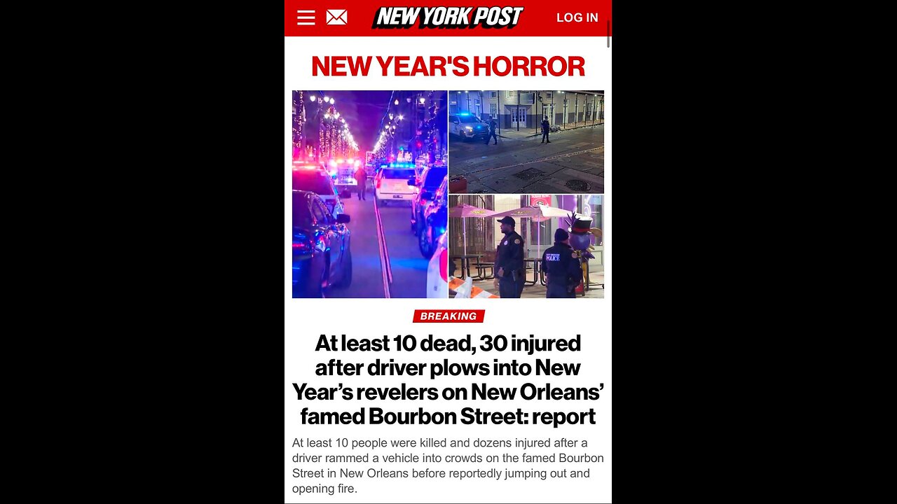 Terrorist attack in New Orleans Bourbon street, 10 dead 30 injured