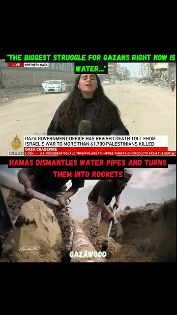 Gazans cry they have no access to water - Here is why! (hint: look at bottom half)