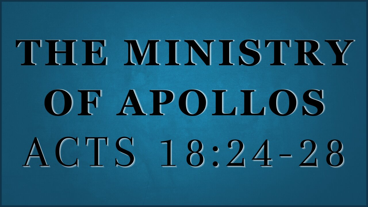 ECF Livestream 01-12-2025 | The Ministry of Apollos | Kevin Salinas | Worship with Kevin Rasmusson.
