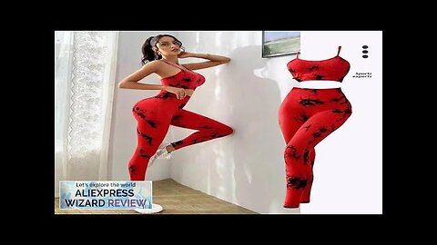 Tie Dye Yoga Women's Tracksuit Fitness Yoga Sets Sportswear Workout Bra+High Waist Review