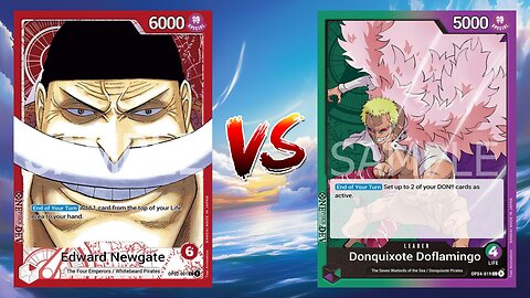 One Piece TCG Whitebeard VS Green Purple Donquixote Doflamingo!!