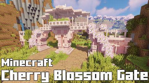 Minecraft Cherry Blossom Gate - Serene Entrance Build