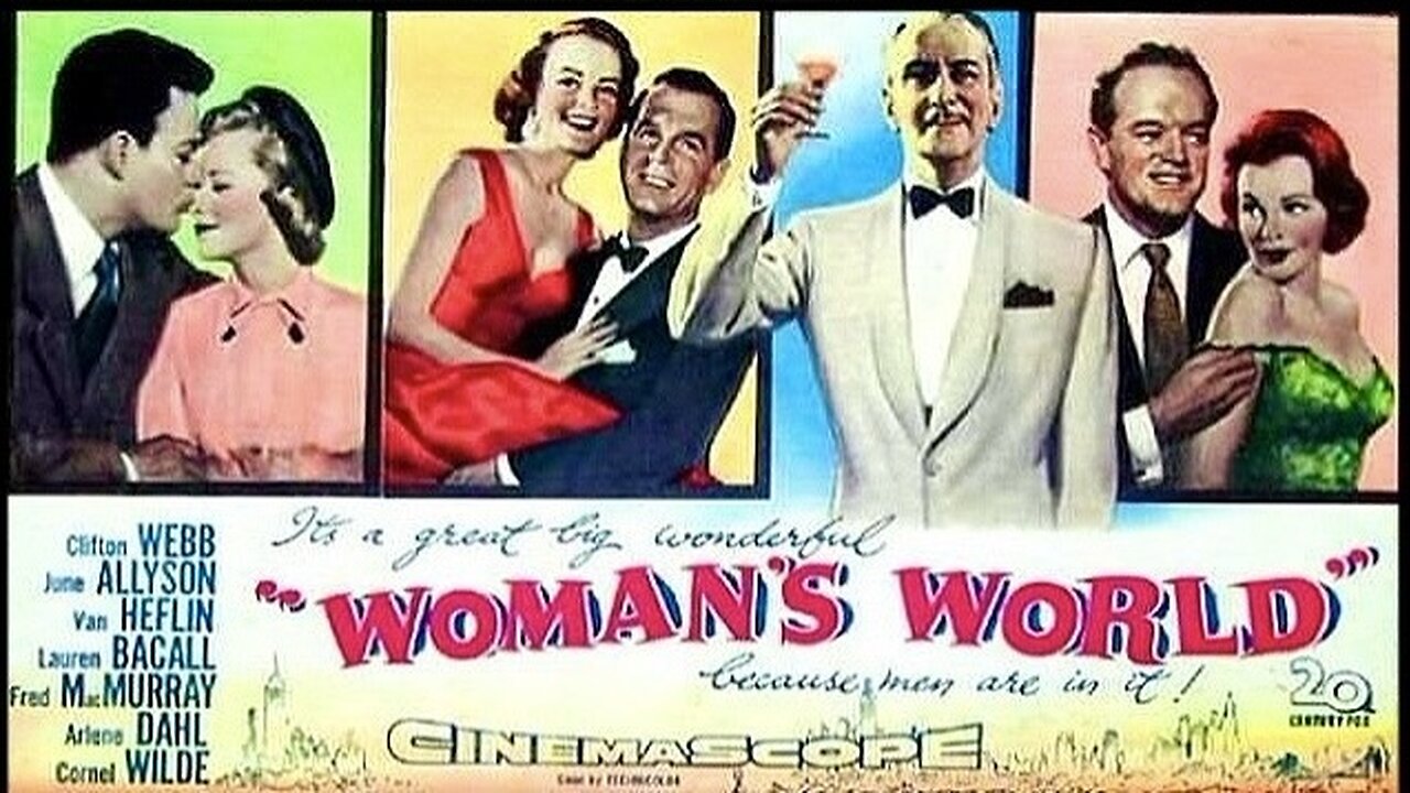 Woman's World (1954 Full Movie) | Dramedy | Lauren Bacall, Fred MacMurray, Cornel Wilde, Clifton Webb, June Allyson, Van Heflin, Arlene Dahl.