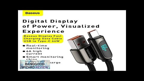 Baseus 66W USB to USB-C Digital Display Cable Fast Charging Data Transmission Review