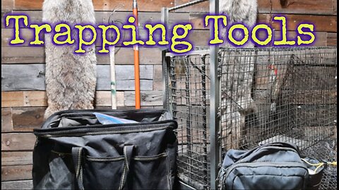 A trappers bag. What you need to carry to be successful when cage trapping.