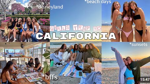 CALIFORNIA GIRLS TRIP VLOG! disneyland, beach, sunsets, good food + more✨👙🌊☀️