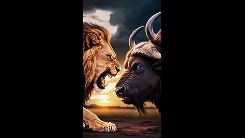 Lion And Buffalo Fights Combinations #ytshorts #animalhybrid #shorts